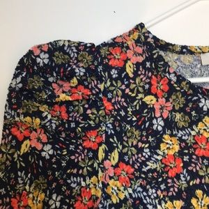 Loft navy floral top